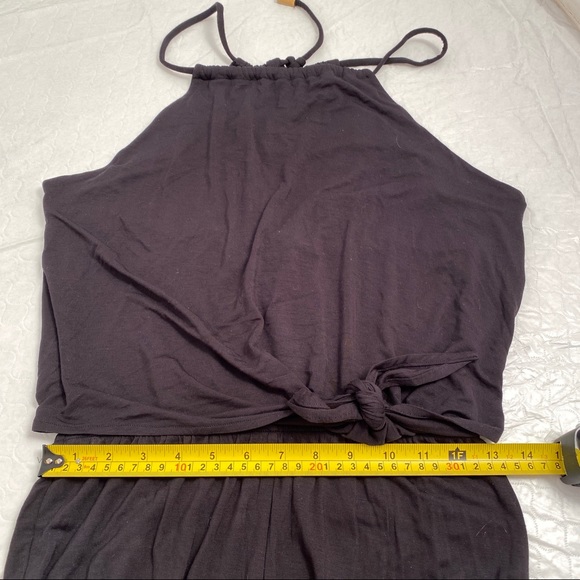 Trina Turk Recreation black modal sleeveless halter jumpsuit - Picture 7 of 13